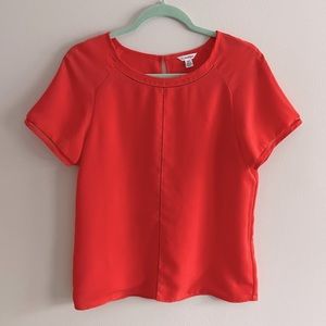 Calvin Klein Short Sleeve Blouse Top Size Small